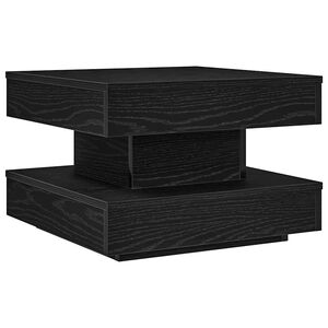vidaXL Table basse rotative à 360 degrés noir 50x50x34,5 cm