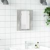 vidaXL Armoire de salle de bain &agrave; miroir LED Gris b&eacute;ton Acrylique