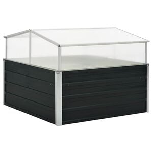 vidaXL Serre Anthracite 100x100x77 cm Acier galvanis&eacute;