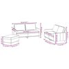 vidaXL Ensemble de canap&eacute;s 3 pcs avec coussins Marron Velours