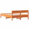 vidaXL Cadre de lit sans matelas cire marron 135x190cm bois pin massif