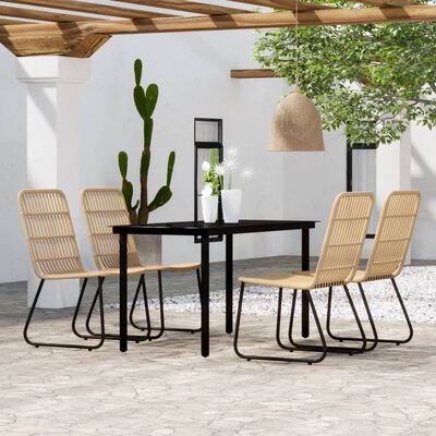 vidaXL Ensemble à manger de jardin 5 pcs Chêne