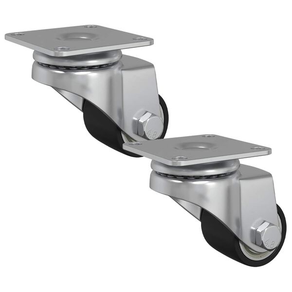 vidaXL Roulettes 2 pcs Argent&eacute; 44,1 x 44,1 x 1,95 mm Nylon