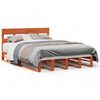 vidaXL Cadre de lit sans matelas cire marron 140x200cm bois pin massif