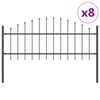 vidaXL Clôture de jardin 8 pcs Gris 170 x 140 cm