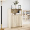 vidaXL Buffet avec LED ch&ecirc;ne sonoma 72x34x100 cm bois d'ing&eacute;nierie