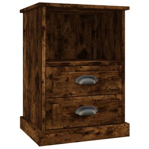 vidaXL Table de chevet ch&ecirc;ne fum&eacute; 43x36x60 cm