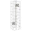 vidaXL Robinet Gabion Argent&eacute; 25 x 25 x 100 cm Acier inoxydable