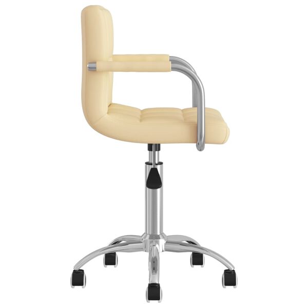 vidaXL Chaises pivotantes &agrave; manger lot de 6 cr&egrave;me similicuir