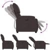 vidaXL Fauteuil inclinable &eacute;lectrique Marron fonc&eacute; Tissu