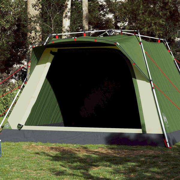 vidaXL Tente de camping cabine 4 personnes vert lib&eacute;ration rapide