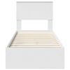 vidaXL Lit de Rangement Blanc 75 x 190 cm Bois d'ing&eacute;nierie