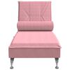 vidaXL Chaise longue de massage avec traversin rose velours