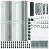 vidaXL Cl&ocirc;ture avec poteaux Vert 0,6 x 100 m Acier