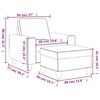 vidaXL Fauteuil avec repose-pied Cr&egrave;me 60 cm Tissu