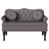 vidaXL Banc Chesterfield Gris 120,5 x 65 x 75 cm Simili cuir