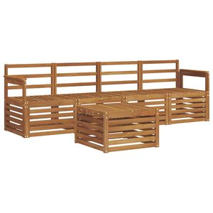 vidaXL Ensemble de canap&eacute;s d'ext&eacute;rieur 5 pc Naturel