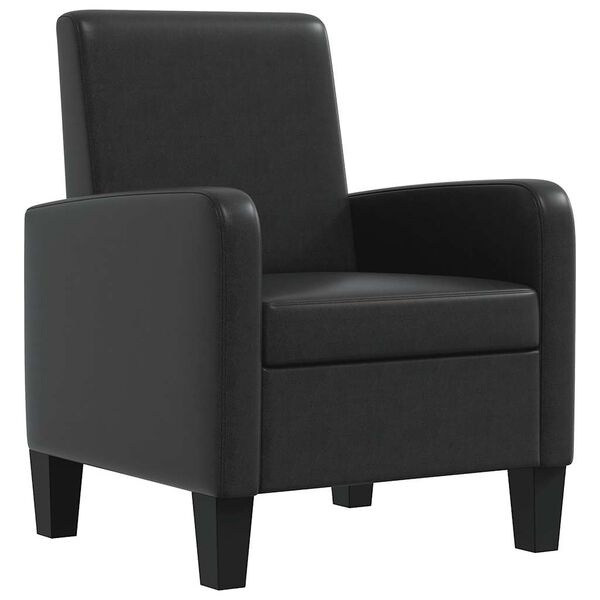 vidaXL Fauteuil Noir Similicuir