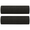 vidaXL Ensemble de canap&eacute;s 3 pcs avec coussins noir tissu