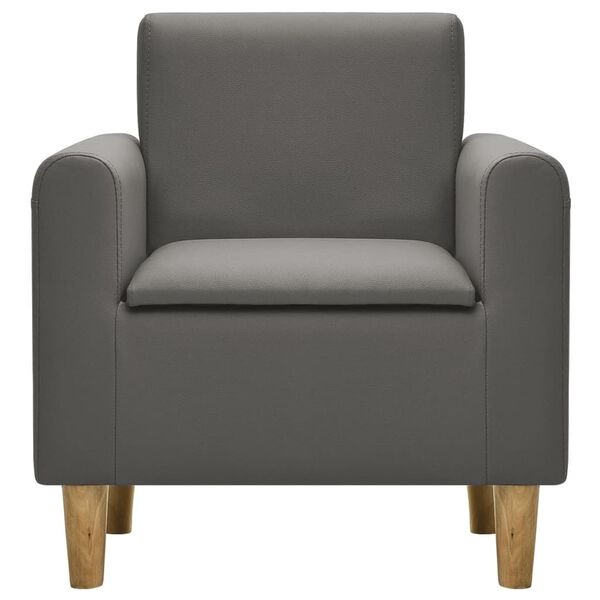 vidaXL Canap&eacute; pour enfants Gris Similicuir