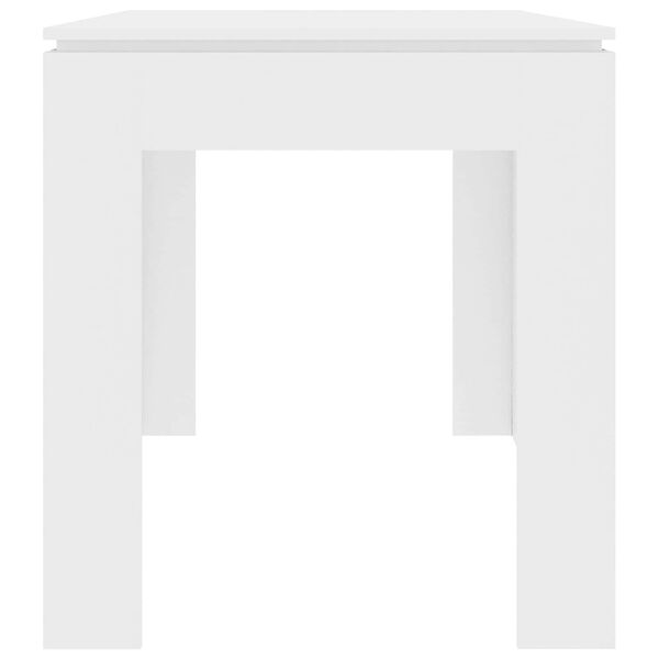 vidaXL table Blanc Panneau de particules