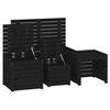 vidaXL Ensemble de bo&icirc;tes de jardin 4 pcs noir bois de pin massif