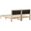 vidaXL Cadre de lit Marron et taupe 200 x 200 cm Bois massif en pin