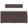 vidaXL Sommier &agrave; lattes de lit avec matelas Marron fonc&eacute; 160x200 cm