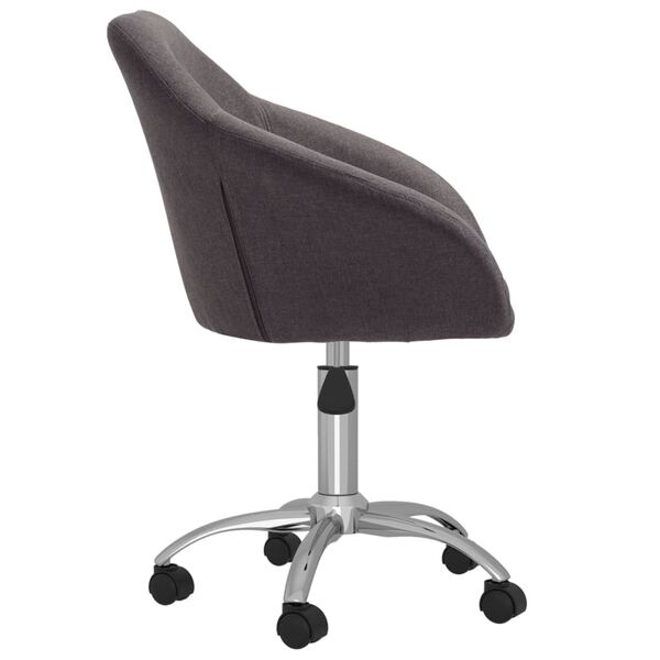vidaXL Chaises pivotantes &agrave; manger lot de 6 taupe tissu