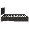 vidaXL Cadre de lit Noir et argent 200 x 200 cm Bois d'ing&eacute;nierie
