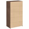 vidaXL Buffet haut ch&ecirc;ne marron 70x41x124 cm bois d'ing&eacute;nierie