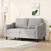 vidaXL Canap&eacute; &agrave; 2 places Gris clair 140 cm Tissu