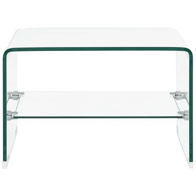 vidaXL Table basse Clair 50x45x33 cm Verre trempé