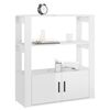 vidaXL Buffet Blanc brillant 80x30x90 cm Bois d'ing&eacute;nierie