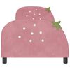 vidaXL Cadre de lit pour enfants avec t&ecirc;te de lit Rose 90 x 190 cm