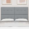 vidaXL T&ecirc;te de lit LED avec t&ecirc;te de lit Gris clair 160 cm Polyester