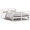vidaXL Cadre de lit avec t&ecirc;te de lit sans matelas blanc 120x190 cm
