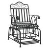 vidaXL Banc coulissant 61 cm Noir Acier