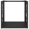 vidaXL Portant de bois chauffage noir 40x40x40 cm