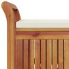 vidaXL Banc de rangement de jardin avec coussin 91 cm Bois d'acacia