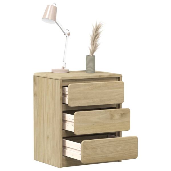 vidaXL Table de chevet SAUDA ch&ecirc;ne 44x35x56 cm bois de pin massif