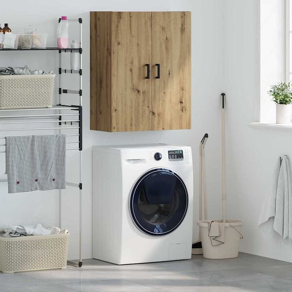 vidaXL Meuble mural Montage mural Ch&ecirc;ne artisanal 69,5 x 34 x 90 cm