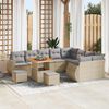 vidaXL Ensemble de canap&eacute; de jardin 12 pcs beige et gris clair
