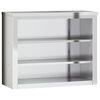 vidaXL Armoire murale de cuisine avec &eacute;tag&egrave;res acier inoxydable