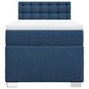 vidaXL Sommier &agrave; lattes de lit avec matelas Bleu 90x190 cm Tissu