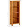 vidaXL Biblioth&egrave;que &agrave; 4 niveaux 45x22x110 cm Bois de ch&ecirc;ne massif