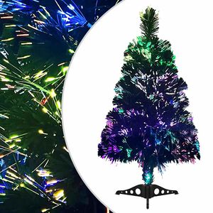 vidaXL Arbre de No&euml;l artificiel Fibre optique 64 cm Vert