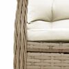 vidaXL Ensemble &agrave; manger de jardin et coussins 7 pcs beige poly rotin