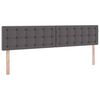 vidaXL Lit avec rangement et matelas Gris 200 x 200 cm Simili cuir