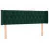 vidaXL T&ecirc;te de lit avec oreilles Vert fonc&eacute; 147x16x78/88 cm Velours